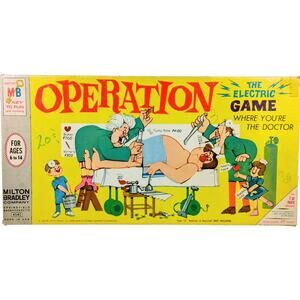 VTG 1965 Milton Bradley Operation Electric Game Board Game 4545 Tested Works